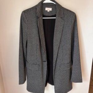 LOFT Houndstooth Boyfriend Blazer